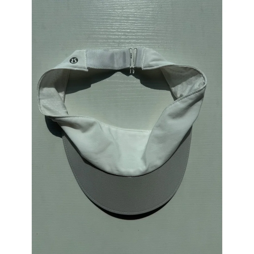 Lululemon Athletica Fast Paced Visor White Grey Running Tennis Golf Hat One Size